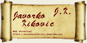 Javorko Kiković vizit kartica